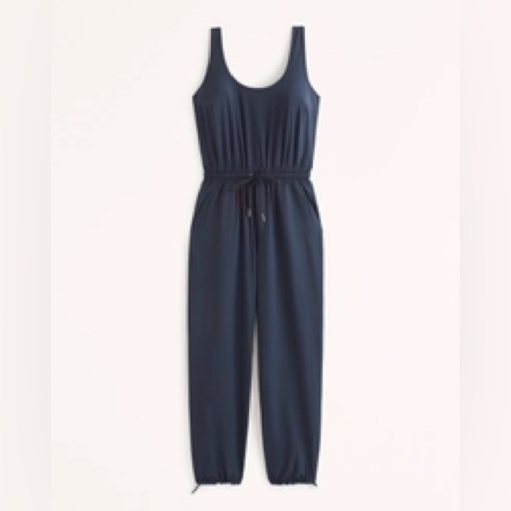 NWT Abercrombie Navy Sleeveless Jumpsuit